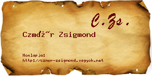 Czmór Zsigmond névjegykártya