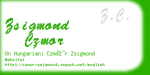 zsigmond czmor business card